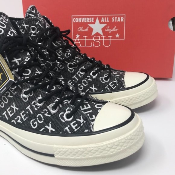 Converse Chuck 70 HI “Gore-Tex” Black White Canvas Shoes Skate Mens Size 162347C - Picture 3 of 9